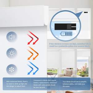 Stores occultants horizontaux motorisés électriques intelligents pour fenêtres, panneaux solaires CF, stores enrouleurs automatiques pour fenêtres - Product Image 4