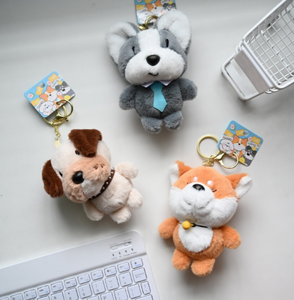 Llavero de Peluche Personalizado en Stock, Adorable y Suave, con Diseño 3D de Perro en Postura de Pie, Accesorio de Peluche de <span class=keywords><strong>Shiba</strong></span> Inu, Pug, Husky, Fluffy - Product Image 4