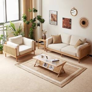 <span class=keywords><strong>Canapé</strong></span> <span class=keywords><strong>rétro</strong></span> en rotin tissé en bois massif chez l'habitant salon maison loisirs combinaison <span class=keywords><strong>canapé</strong></span> - Product Image 1