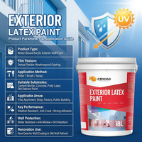 Peinture murale extérieure à base d'eau, latex anti-moisissure, imperméable, résistante aux intempéries, peinture à l'émulsion pour projets de construction, villas, maisons