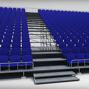 ที่นั่งในสนามกีฬากลางแจ้งเคลื่อนย้ายได้มีพนักพิงหลังสำหรับอัฒจันทร์ที่นั่งพลาสติก - Product Image 2