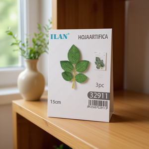 Foglia Artificiale ILAN 15cm Verde Confezione da 3 Pezzi per Decorazione - Product Image 2