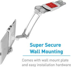 Support de tablette de cuisine 2 en 1 Macally et support mural <span class=keywords><strong>pour</strong></span> <span class=keywords><strong>iPad</strong></span> / support sous l'armoire - Parfait <span class=keywords><strong>pour</strong></span> <span class=keywords><strong>lire</strong></span> des recettes sur le comptoir <span class=keywords><strong>ou</strong></span> <span class=keywords><strong>pour</strong></span> l'utilisation - Product Image 5