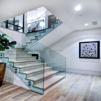 Verre trempé de sécurité renforcé de 5 mm, 6 mm, 8 mm, 10 mm, 12 mm pour garde-corps d'escalier et mur-rideau