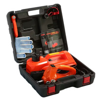 Kit de Gato Hidráulico Eléctrico para Automóvil, Gato Hidráulico de Piso de 5 Toneladas y 12 V con Llave de Impacto para Reparación de Neumáticos