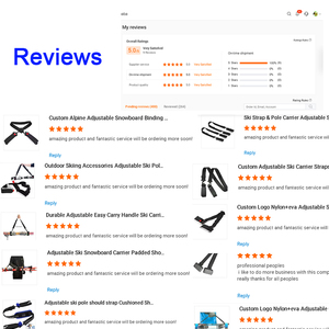 Cina all'ingrosso stock di fabbrica a buon mercato durevole nero cinghia porta sci nuove cinghie da sci - Product Image 6