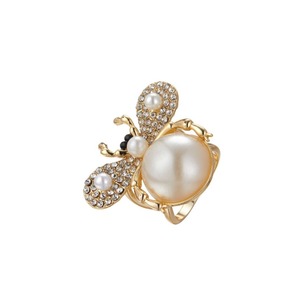 Clip de foulard en forme d'abeille en alliage de zinc doré, broche en forme d'insecte, bijoux pour femmes, accessoire cadeau - Product Image 5