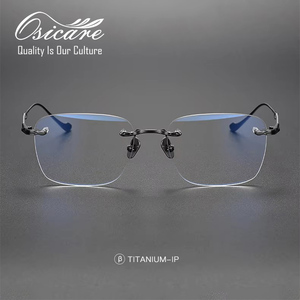 Montura de gafas lujo ดีไซเนอร์วินเทจแว่นตากรอบแว่นสายตาบริสุทธิ์ไร้กรอบแว่นตา - Product Image 4