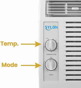 Climatisation de fenêtre Sylon, nouveau modèle R32, 12000 BTU, 110V/220V, 50/60Hz, type mécanique marche/arrêt, blanc, pour usage domestique - Product Image 2