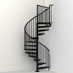 सीढ़ी लोहे की रेलिंग सर्पिल सीढ़ी वाणिज्यिक बाहरी इस्पात चरणों धातु रेलिंग सीढ़ी डिजाइन