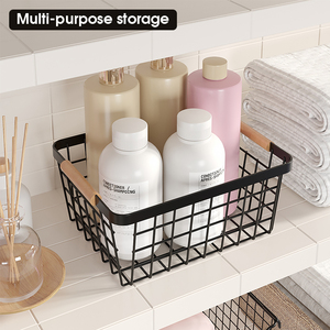 Đơn Tier trang trí nhà bếp kim loại màu đen dây rau giá trái cây cản trở lưu trữ giỏ quà tặng - Product Image 5