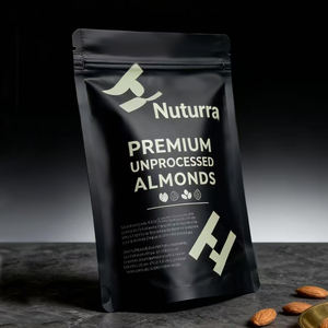 Black Matte <b>Stand</b>-Up Pouch Premium Food Grade Snacks Bag For Nut Packaging With Zipper - Product Image 4