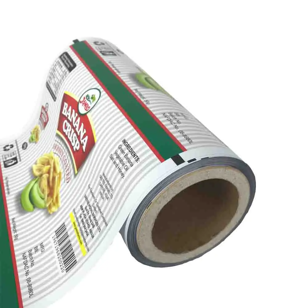 customizable mylar metallic foil heat seal flexible packaging laminating plastic wrap film roll for food snack chips