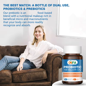 Precios de fábrica Cápsulas probióticas con suplementos de 100 Bilon CFU Apoya la salud digestiva y las cápsulas del sistema inmunológico - Product Image 6