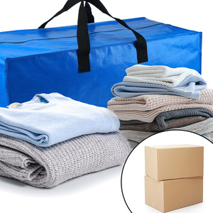 Sac de déménagement et de rangement portable réutilisable en non-tissé, avec fermeture éclair et poignées, grand format, écologique, vente en gros usine - Product Image 5