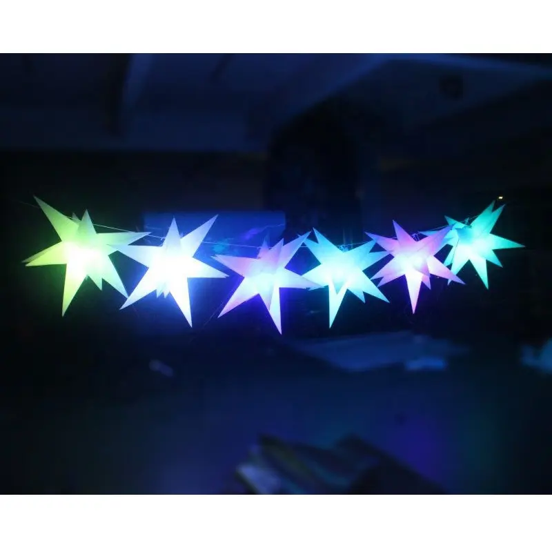 Renkli parti olay kulübü Led şişme yıldız aydınlatma/şişme asılı kostümleri hava yıldız ışığı