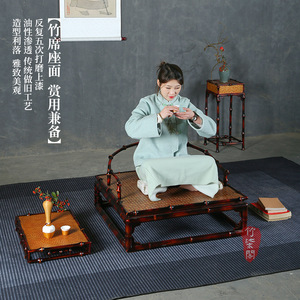 Bamboo Meditation Chair Handmade Lacquered Zen Sitting Chair For Living Room Leisure Use - Product Image 2