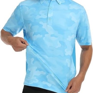 Camiseta Deportiva Urbana de Moda, Tejida, Transpirable, de Manga Corta, Camiseta de Golf de Secado Rápido, Informal, Estampada para Hombre - Product Image 3