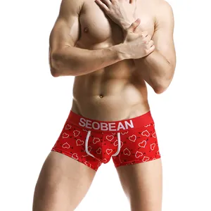 Custom Printing Shorts Boxer Snel Droog Mannen Katoenen Ondergoed
