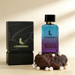Factory Custom square Blue Recyclable 30ml 50ml 100ml Glass Perfume <b>Bottles</b> and <b>Plastic</b> Caps - Product Image 6