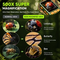 Inskam B315 HD Lens 2MP 500X Magnifying Glass STEM Learning Toys Kids Bug Catcher Kit