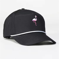 Casquette de baseball 5 panneaux en satin à séchage rapide avec broderie 3D, patch latéral, design sportif, visière plate, ajustée, style snapback, casquette trucker tendance
