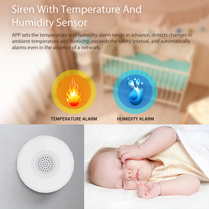 Sonido y luz Alarma antirrobo inteligente <span class=keywords><strong>Sirena</strong></span> interior Sensor zigbee Seguridad en el hogar 85db - Product Image 4