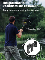 Cámara de Pesca Submarina 4K HD de 5 Pulgadas con Ángulo Ultraamplio IP68 para Pesca en Mar y Hielo, Fabricada por Empresa con 13 Años de Experiencia, OEM/ODM