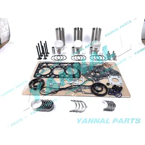 D750 Rebuild Kit With Valves Engine Bearings Cylinder Liner Piston Rings Full Gasket Kit For Kubota Overhaul Rebuild Kit