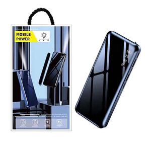 미러 20000mah 전원 은행 블랙 블루 빠른 충전 외부 배터리 팩 LCD 휴대용 휴대 전화 충전기 Powerbank 20000mah - Product Image 1