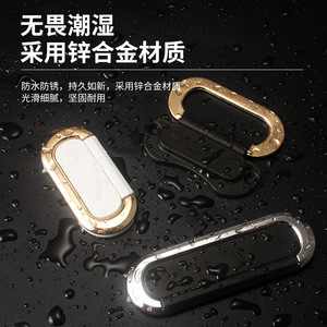 Modern Minimalist Zinc Alloy Cabinet Handle Oval Drawer Wardrobe Furniture Handle Antirust Plating - Product Image 1