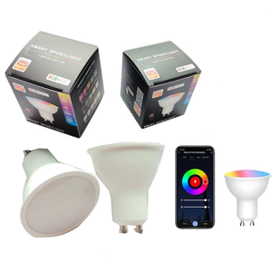 หลอดไฟ LED อัจฉริยะ CCTRGB รุ่น Gu10 AC 5W รองรับ Alexa และ Google Assistant สำหรับควบคุมการหรี่แสง วัสดุพลาสติก - Product Image 3