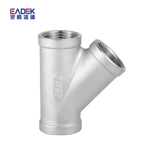 Goods In Stock Manufacturers LEADTEK 150lb Stainless Steel 304 316 Pipe Female Threaded 45 Degree Tee