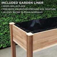 Grandes jardinières en bois surélevées pour lit de jardin extérieur pour usage domestique Jardinières pour fleurs et herbes végétales