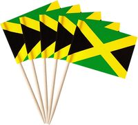 Vente en gros de nouveaux pics à dents personnalisés avec drapeau de la Jamaïque et mini-pics décoratifs pour cupcakes de différents pays