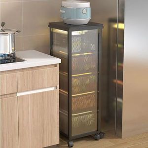 Estante giratorio de cocina, cestas de 270 grados, estante de almacenamiento de frutas y verduras, estante multifunción redondo para el hogar con ruedas - Product Image 3