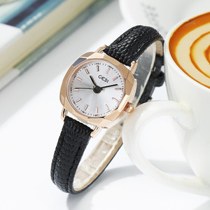 Reloj de Mujer con Esfera Cuadrada Pequeña, Estilo Popular, Aspecto Retro, Correa de Cuero, Reloj de Cuarzo para Mujer - Product Image 6