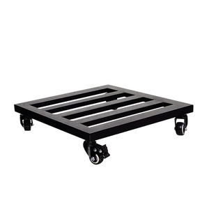 Square Flower <b>Pot</b> <b>Stand</b> 30x30x8cm Iron With Casters Portable For Indoor Outdoor Planting - Product Image 5