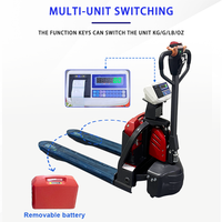 Usine 2T transpalette électrique Jack haute précision 500g LCD balance OEM batterie personnalisable retirée chariot élévateur de charge