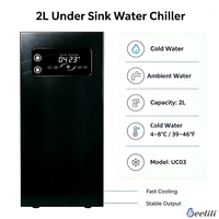 Refroidisseur d'eau compact sous évier, 2L, petit réservoir, réfrigération rapide, eau froide stable, pour la maison et le bureau, directement de l'usine