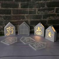Moule en silicone pour décoration murale de projection Spire House M54866 en plâtre et ciment