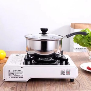 Stainless Steel Milk <b>Pot</b> 201 Material Single Handle With Lid Induction Compatible For Cooking Porridge <b>Soup</b> Household Use - Product Image 2