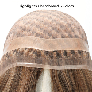 Maßgefertigtes Vollständig Handgeknüpftes Europäisches Haarsystem Gerades PU Mono Elastisches Netz 140% Damen Medizinische Perücke für Alopezie - Product Image 3