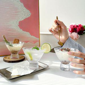 Vintage claro 230ml 8oz Bar vasos para beber cóctel sin tallo <span class=keywords><strong>Martini</strong></span> Margarita copa de vino con patas helado postre cuencos tazas - Product Image 6