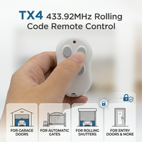 Télécommande de garage TX4 100 % compatible avec TX2, TX SMALL, TX2 COLOR 433,92 MHz, ouvre-porte à code roulant