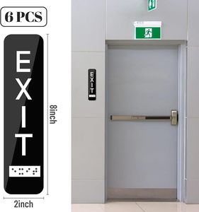 Securun An Toàn Huỳnh Quang Khẩn Cấp Thoát Dấu Hiệu Ngoài Trời Sử Dụng Màu Xanh Lá Cây Tùy Chỉnh Phát Sáng Thoát Bảng Hiệu - Product Image 2