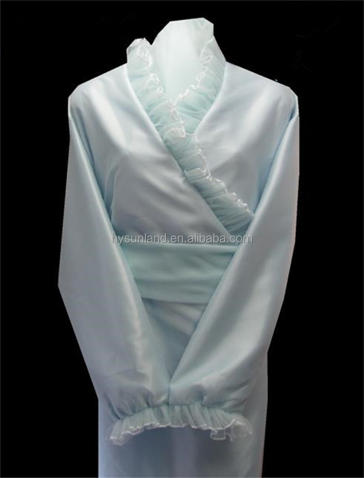 SL197 Funeral Gown Satin Burial Dress Shroud Clothing for Deceased Adult  Long Sleeve Plain Design Mortuary & Cemetery Use| Alibaba.com