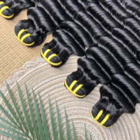 Lots de Cheveux Humains Indiens Vierge Bruts Non Traités Double Drawn Grade 12A Ondulés Profonds en Gros