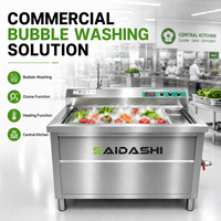 Fruit- en groentewasmachine met luchtbellen, ozonverwarming voor bladgroenten, aardappelen, tomaten en verse producten