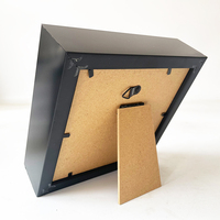 Cadres photo en bois noir 4x4, 5x7, 12x12 pour la famille, type boîte à ombre, vente en gros